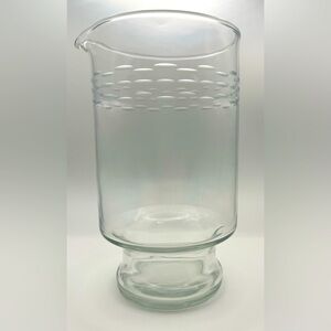 VTG Princess House Glass Etched Pattern Martini Pitcher